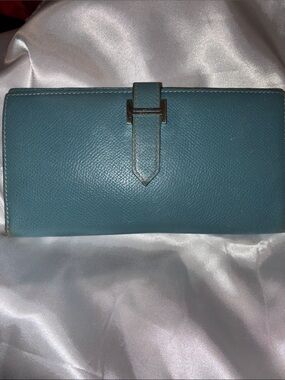 Vintage Blue Hermès Bearn Wallet